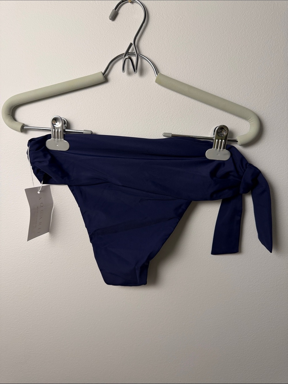 NWT Aquarii London Navy Tie-Side Bikini Bottom ECONYL / XS